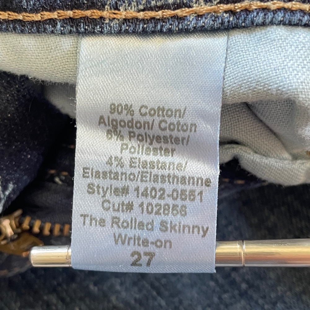 Current-Elliott The Rolled Skinny‎ Write-On Jeans Size 27 - Picture 8 of 9